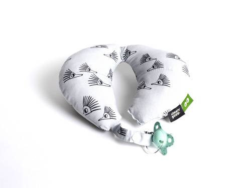 SIMPLY GOOD Neck Cushion Small - Grey Hedgehogs